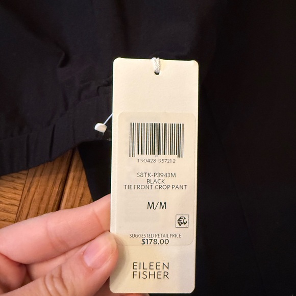 NWT Eileen Fisher Tie Front Crop Pant - Picture 2 of 2